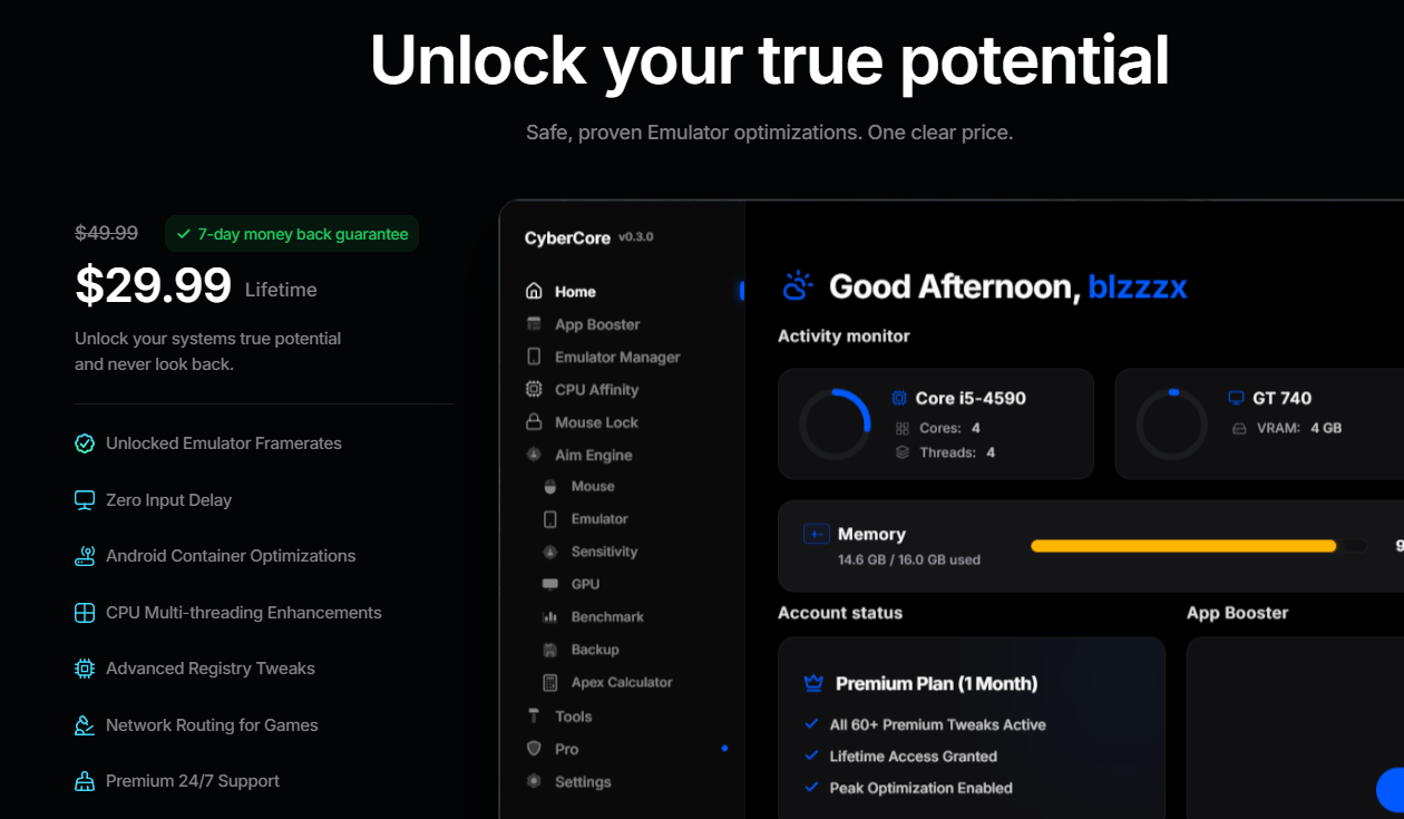 Purchase process interface